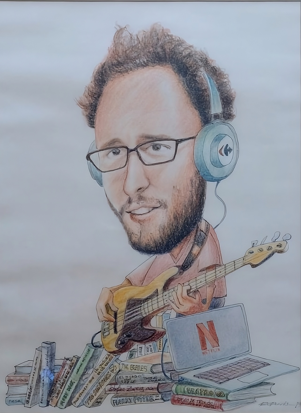 Caricature of Pablo Quirós